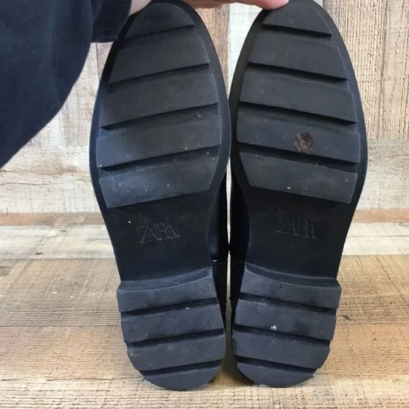 Zara Black Chelsea Boots Womens 37 Slip On Ankle‎ Booties - Picture 10 of 10